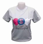 F018-เสื้อยืดคอกลมผู้หญิงแขนสั้น