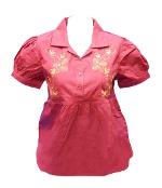 D012-เสื้อเชิ้ตแขนตุ๊กตา ( มีพิมพ์ลาย )
